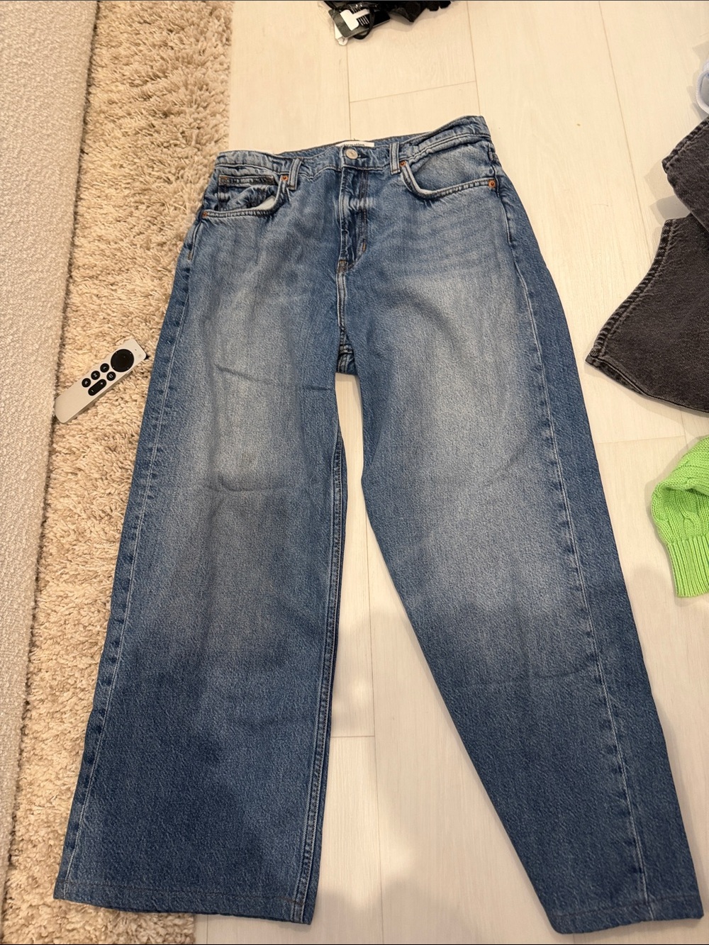 Reformation Classic Straight-Leg Blue Jeans